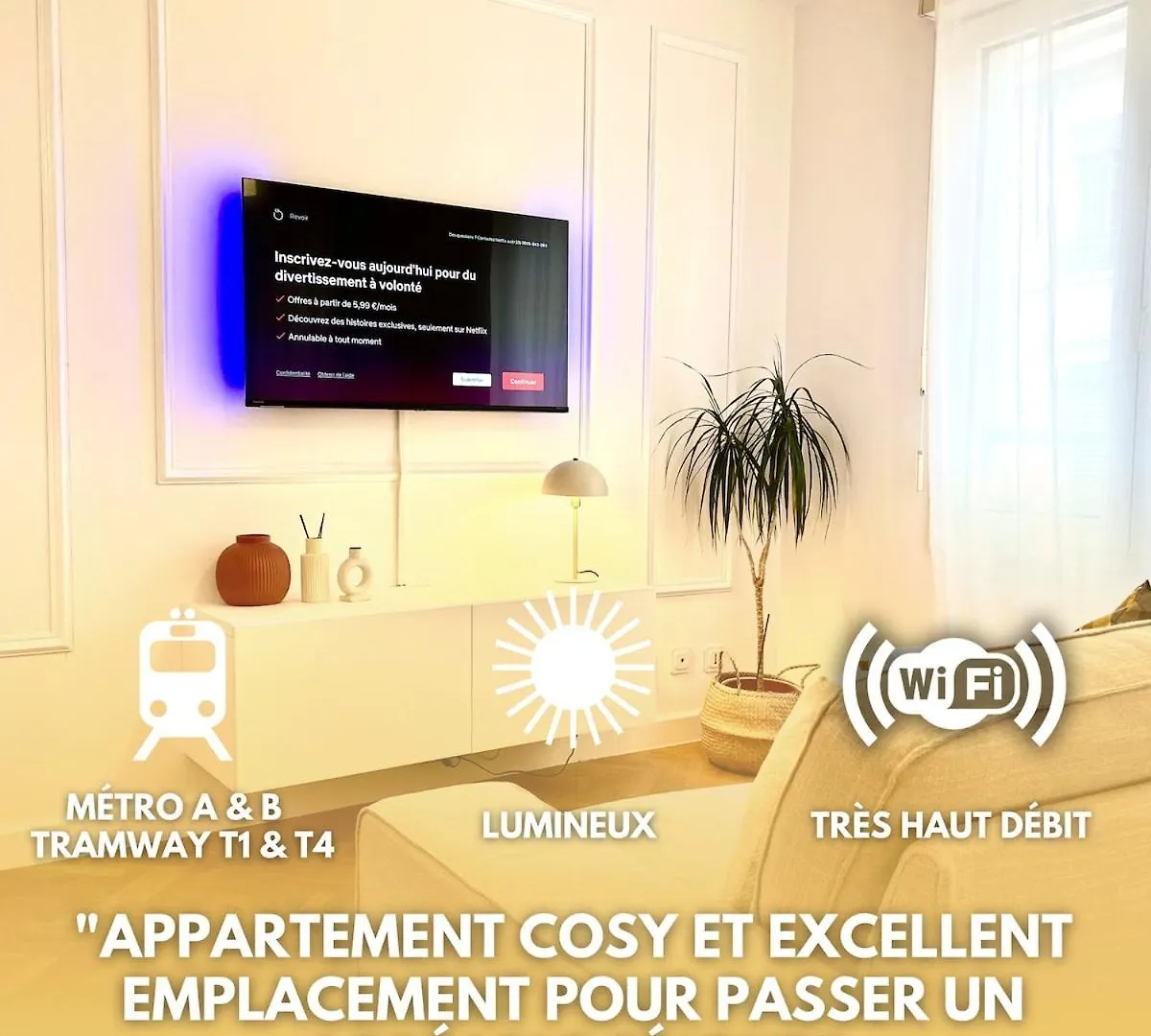 아파트 Lyon Suite Cosy - Climatise - Appartement T2 - Proche Parc Tete D'Or 빌뢰르반 프랑스